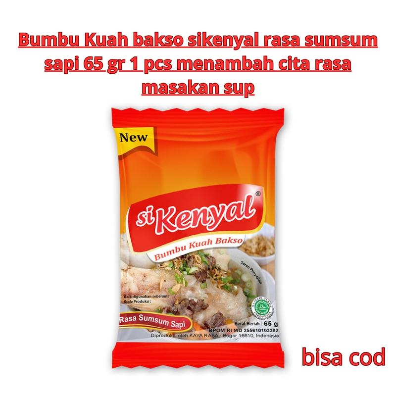 Bumbu Kuah bakso sikenyal rasa sumsum sapi 65 gr 1 pcs menambah cita rasa masakan sup 0
