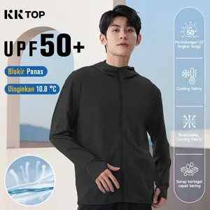 KKTOP Jaket Olahraga Anti UV Pria Baju Olahraga UPF50+ Breathable Outdoor Sport (M001)