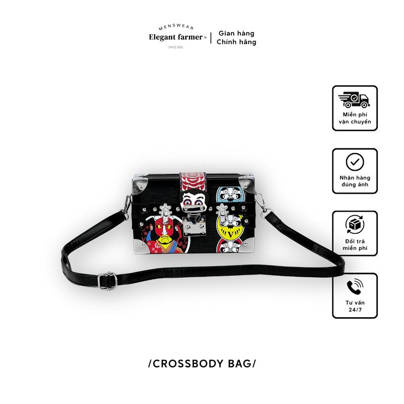  ELEGANT FARMER  Túi hộp đeo chéo Cao Cấp phong cách japan 2025.  M-03  