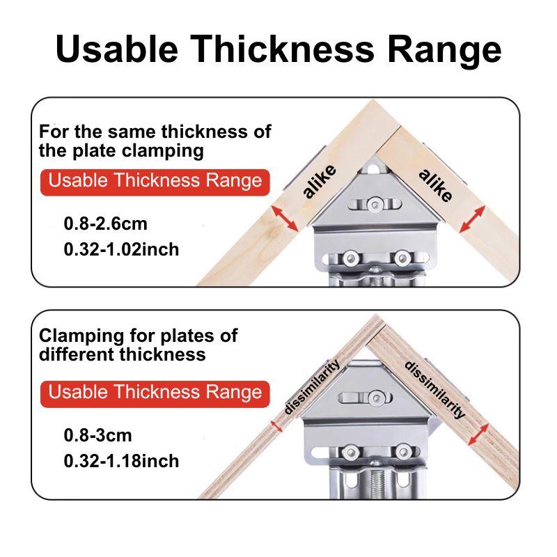Product Introduction of IMBOT，Angle Clamp Stainless Steel Adjustable 90 Degree Right Angle Woodworking Clamp, Durable Rust, Flexible Fixing Clamp, Time-Saving and Efficient, Accurate Assembly 1
