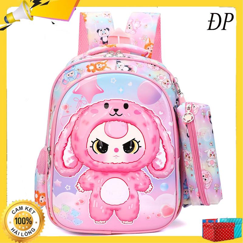 [Loại xịn ] Balo cho bé tiểu học lớp 1-3, cặp trẻ em đi học 6-8 tuổi bé trai, gái in hình baby three - Ba lô babythree hoạt hình 3D nổi, nhiều ngăn, chất liệu Polyester chống thấm nước, phù hợp cho cấp 1