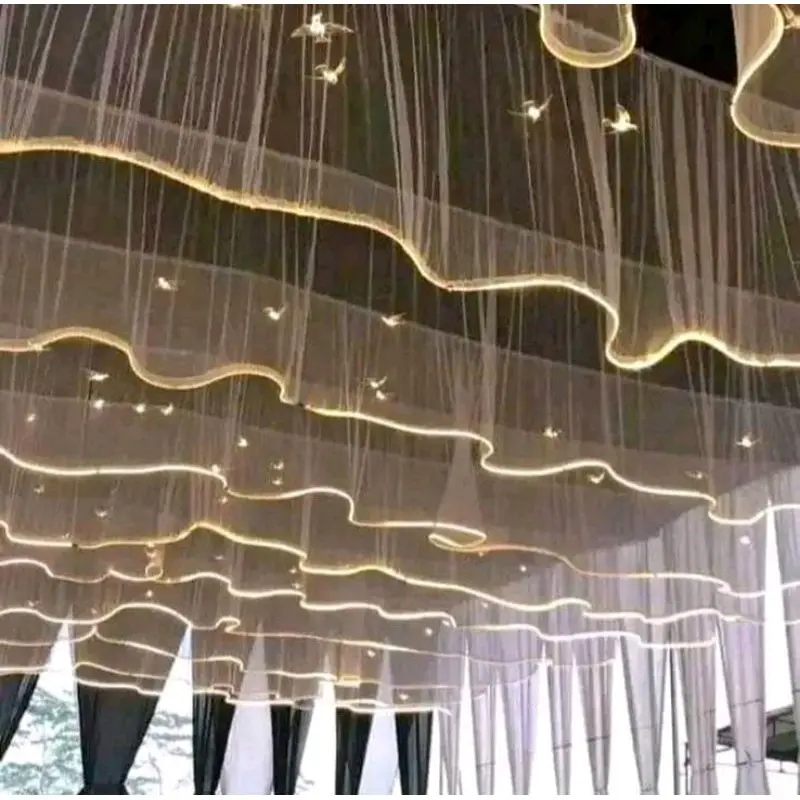 Skriting lampu organza// plafon tenda // skriting lampu led