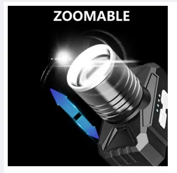 Senter Kepala Zoom Led 100 WATT ZXT-3018 Headlamp 3 Mode Cahaya KUNING Super Terang Cocok Pakai Camping Berkemah 1