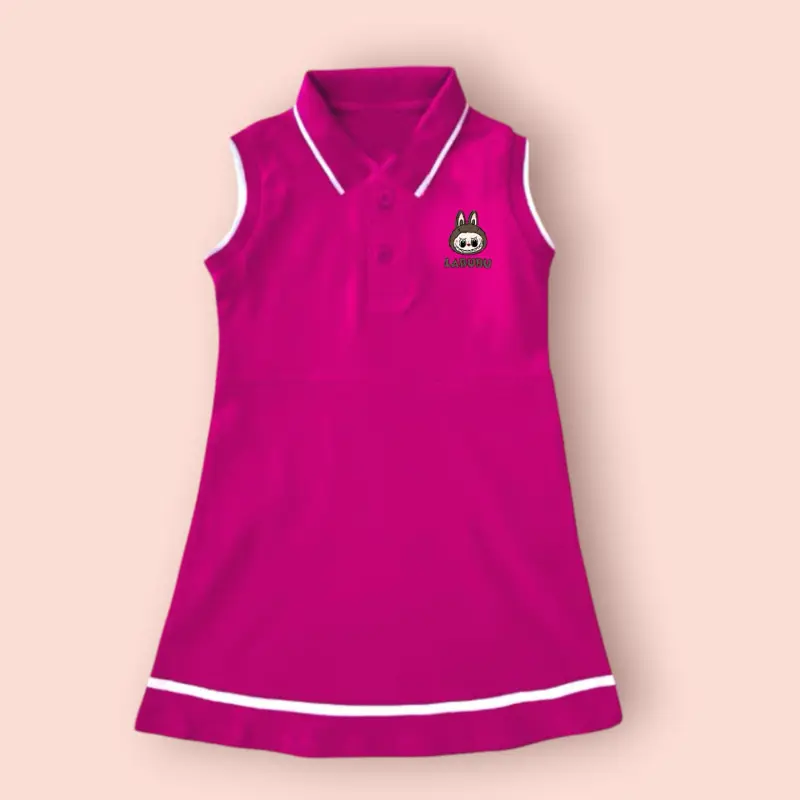 Dress anak anak motif labubu/dress polo anak/dress kerah anak anak Cewek Perempuan Fashion Baju