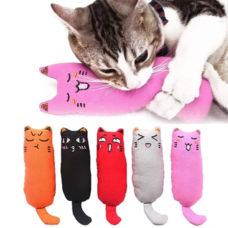 Catnip Plush Toy Pillow for Cats Mainan Kucing Soft and Comfortable Cuddle Buddy