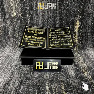 SEEA - GTH/C - B-B-E 20X30 - BATU NISAN MAKAM REQUEST NAMA GRANIT MODEL BUKU MURAH BERKUALITAS - GRATIS PACKING KAYU