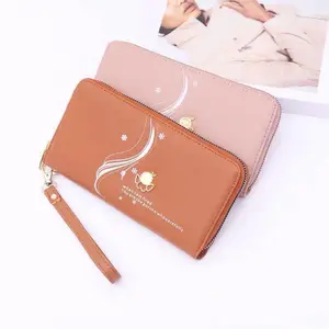 DOMPET WANITA PANJANG/DOMPET WANITA RESTLETING SATU/DOMPET WANITA PANJANG LUCU/DOMPET WANITA  Cewek Kartu Kulit
