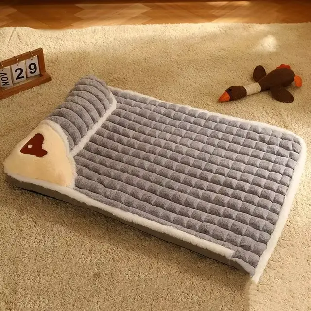 Thảm cho chó, ấm áp mùa đông, ghế Sofa sang trọng, cho chó và mèo Nhỏ và Trung Bình Thiết kế kẻ sọc, giường cho mèo, giường ngủ Lông Mịn, có thể tháo rời và giặt được, giường cho thú cưng 7