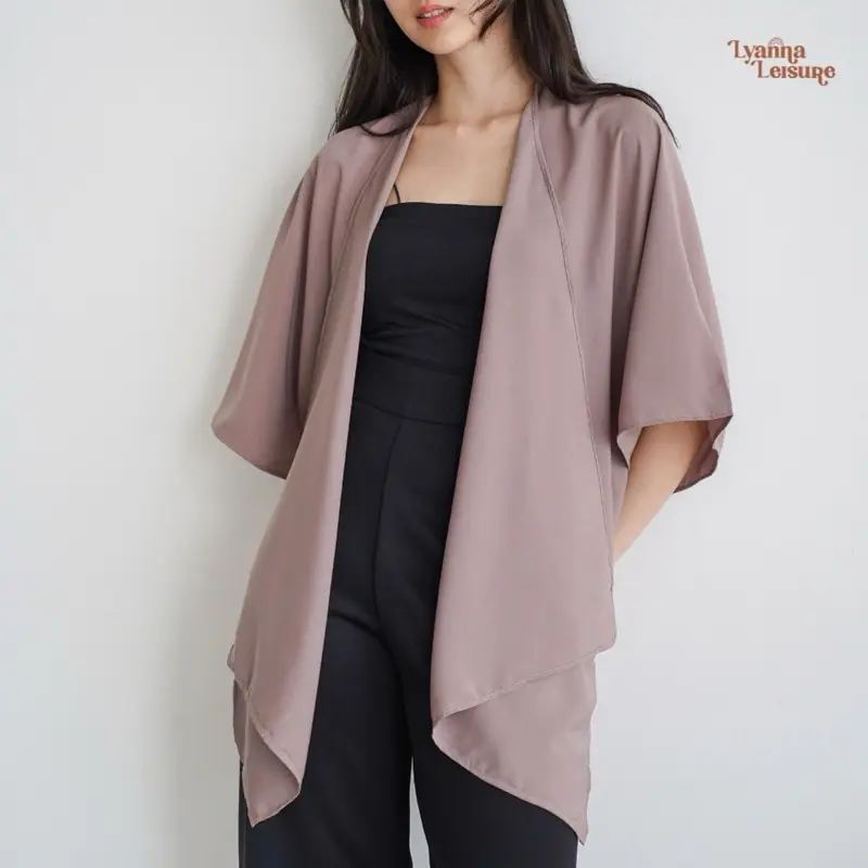 LYANNA - SORA Outer / Outer Wanita Oversize Batwing Cardigan Polos Jumbo Size 4