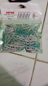 Product Review of (150 Pcs) Paper Clip Oval Warna Warni JOYKO CLIP-472 / CLIP-473 / No.3 Clips Klip Kertas Sedang 28 mm from e**n 0