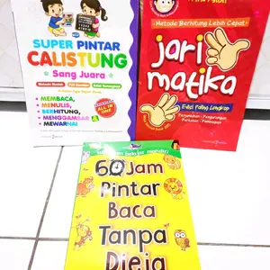 Paket Buku Pembelajaran Anak Usia Dini - 3 Buku (60 Jam Pintar Baca, CALISTUNG, dan Jarimatika) - Books Aktivitas