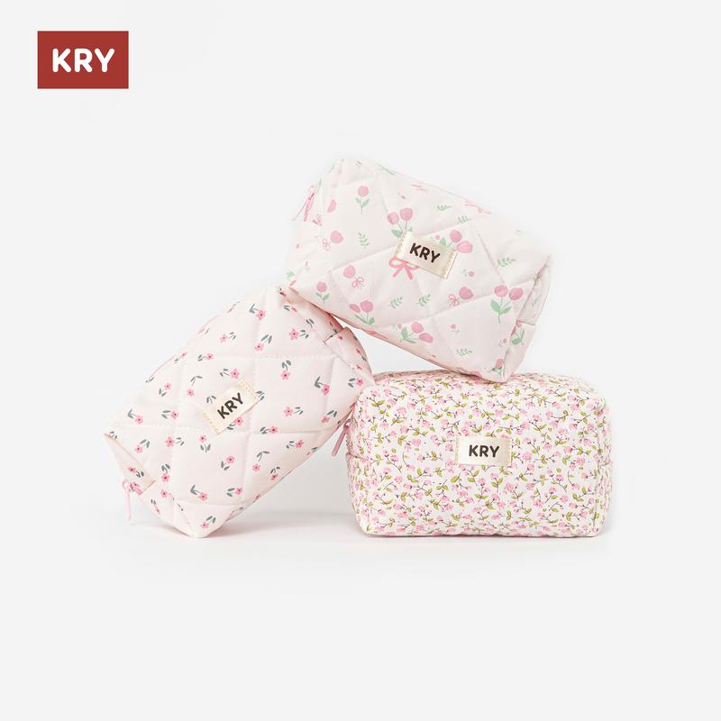  Túi Pouch Kry chần bông dày đựng đồ make up cỡ lớn H02 