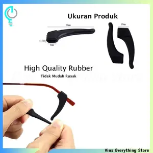 [VES] 1 Pasang Pengait Kacamata Silikon / Anti Slip Kacamata Silikon Bulat / Earhook Silicone