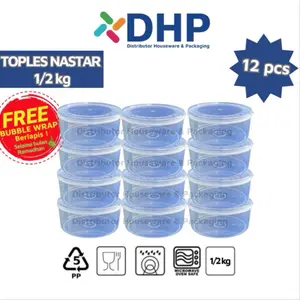 TOPLES NASTAR 1/2KG (Isi 12) Plastik Tebal Bulat Kue Kering Plastic