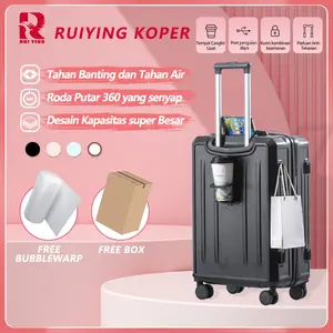 【RUIYING KOPER】608 Koper style Wanita dan Pria, koper keren, koper traveling, koper kece,Koper multifungsi murah, port pengisian USB, kapasitas besar, Koper Murah,koper Berkualitas Tinggi, Koper 24 Inci, koper traveling cewek, koper murah 24 inci Kabin