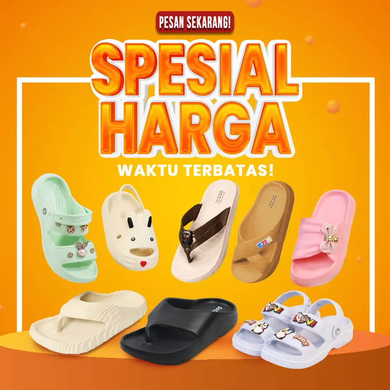 FLASH SALE Sandal Anak Laki Laki Perempuan KekinianFashion Lucu Anak Anti Licin Bahan  EVA EmpukKaret 0