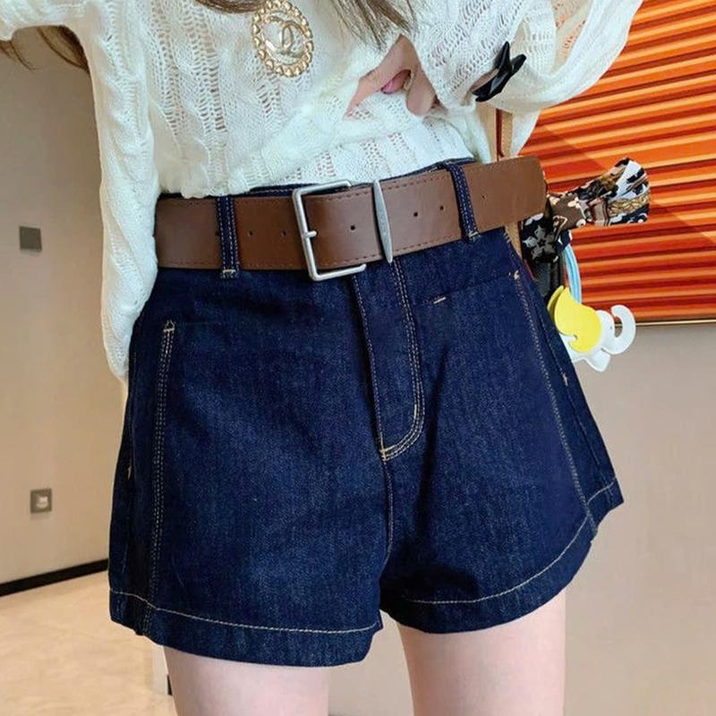 Quần short jean nữ quần đùi bò lưng cao túi trước dáng basic chất dày mềm mẫu mới 2025