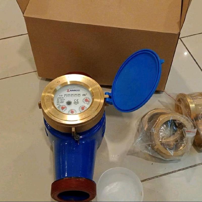 AMICO Water Meter 2 Inch Drat 50mm untuk Pengukuran Volume Air Diameter ...
