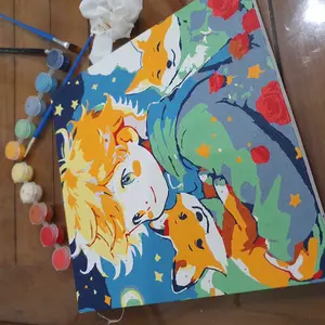 Paket Melukis Paint By Numbers Kit Anak Kanvas Gambar Colouring Belajar Mewarnai STY7053