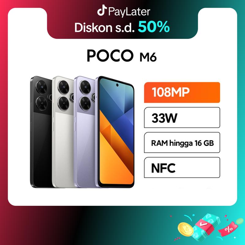 POCO M6 (8GB/256GB) | Kamera utama 108 MP kelas pro | Helio G91-Ultra yang tangguh [ Official Store ] 0