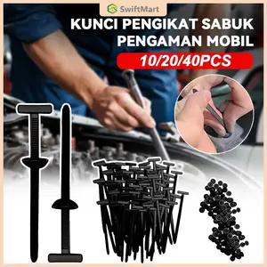 10/20/40/100pcs Autolux Buckle Ties Tali Ties Serbaguna Untuk Pengikat Dasboard Penahan Lumpur dan Komponen Lain / Tali Pengikat Mobil & Motor/Kabel Tie Self-Locking/Kuat Dan Tahan Lama