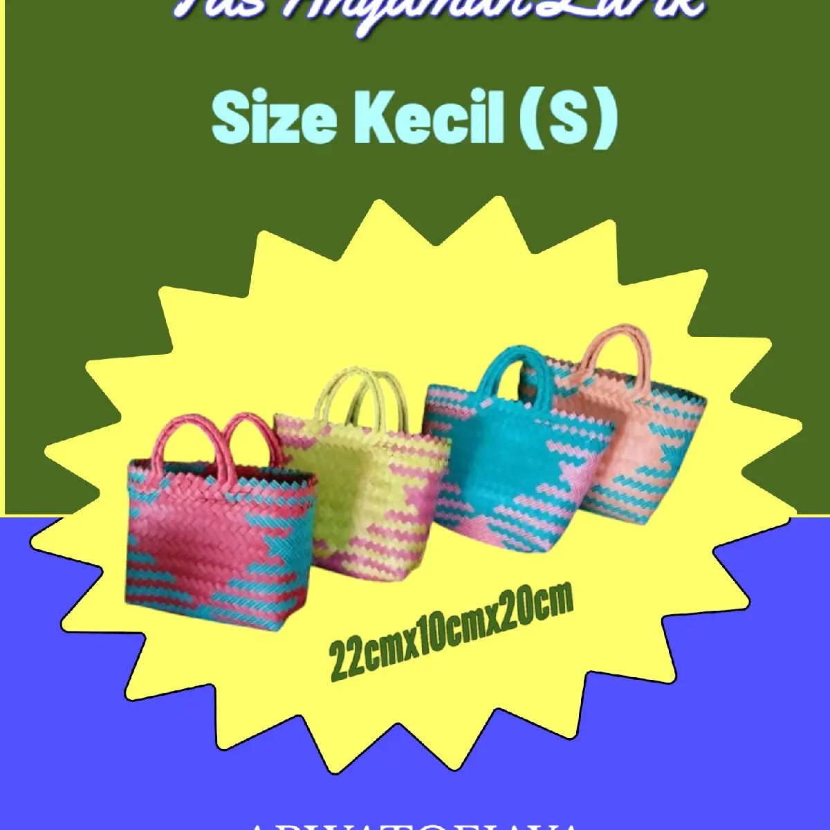 12 Pcs Tas Lurik Kecil S/Anyaman/ Tas Hajatan /Tas Slametan Ukuran S Belanja tas  berkat tas  anime