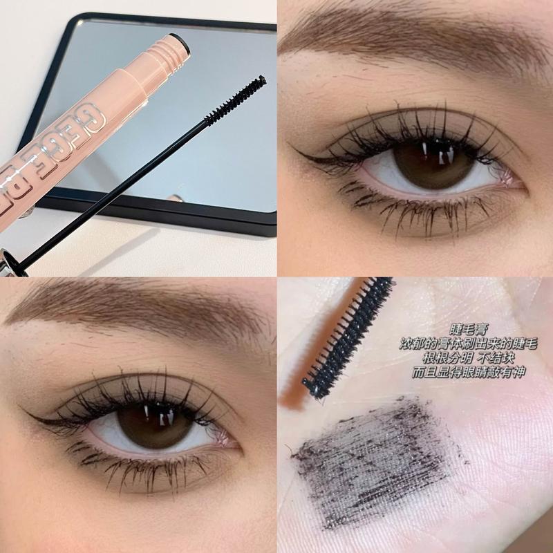 Mascara Lâu Trôi Gege Bear, Dài, Dày, Uốn Cong, Tự Nhiên, Không Thấm Nước, Thích Hợp Cho Người Mới Bắt Đầu 4