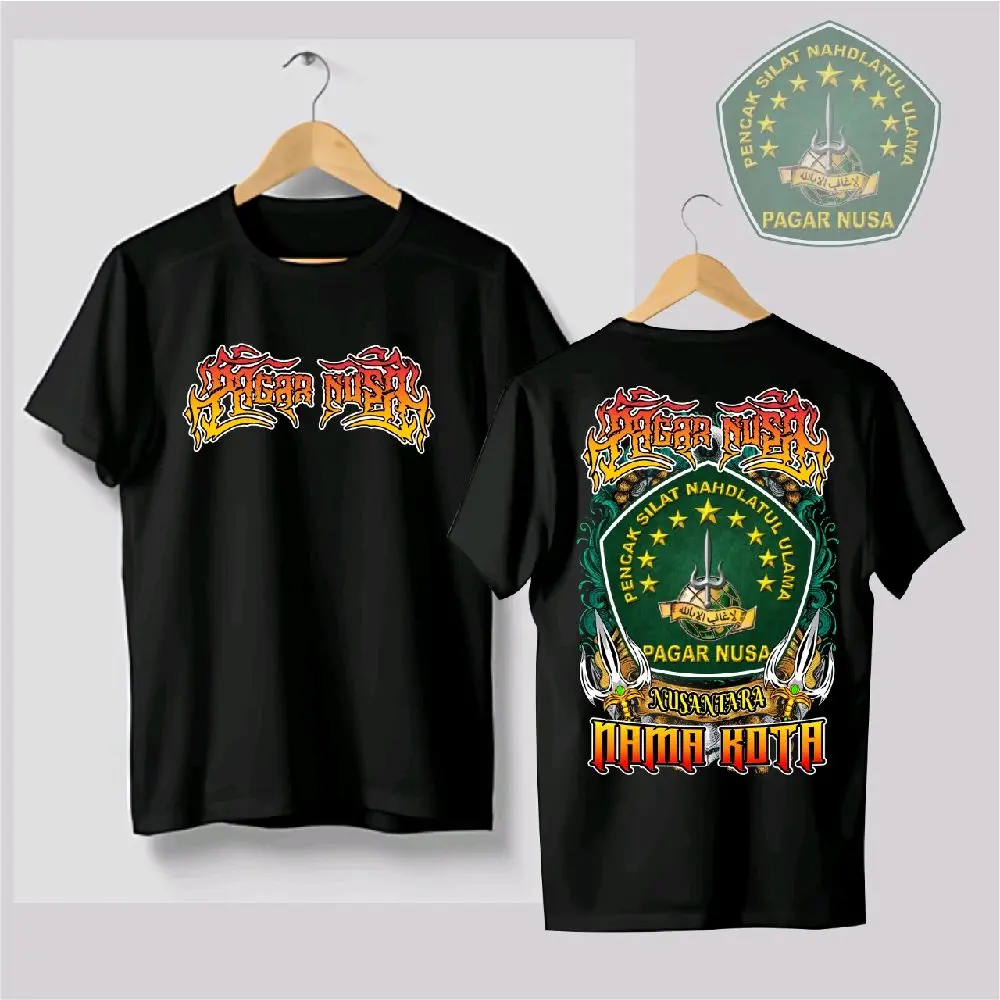 Kaos distro Pagar Nusa custom nama kota kaos pencak silat NU