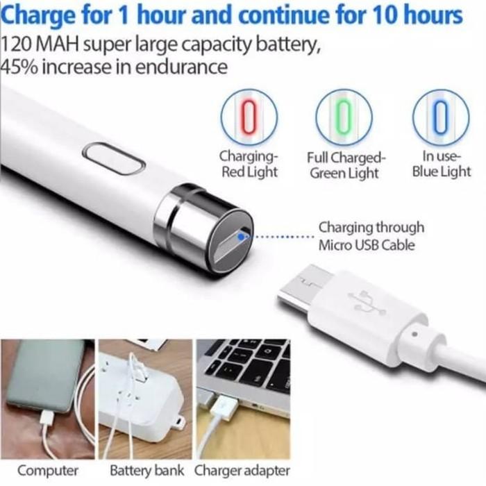 Smart Stylus Pen Universal Hu4wei Matepad T10s/ T10/ 10.4/ SE/ 11/ Air 11.5s/ Pro 10.8 Bahan Metal Super Premium Blue 5