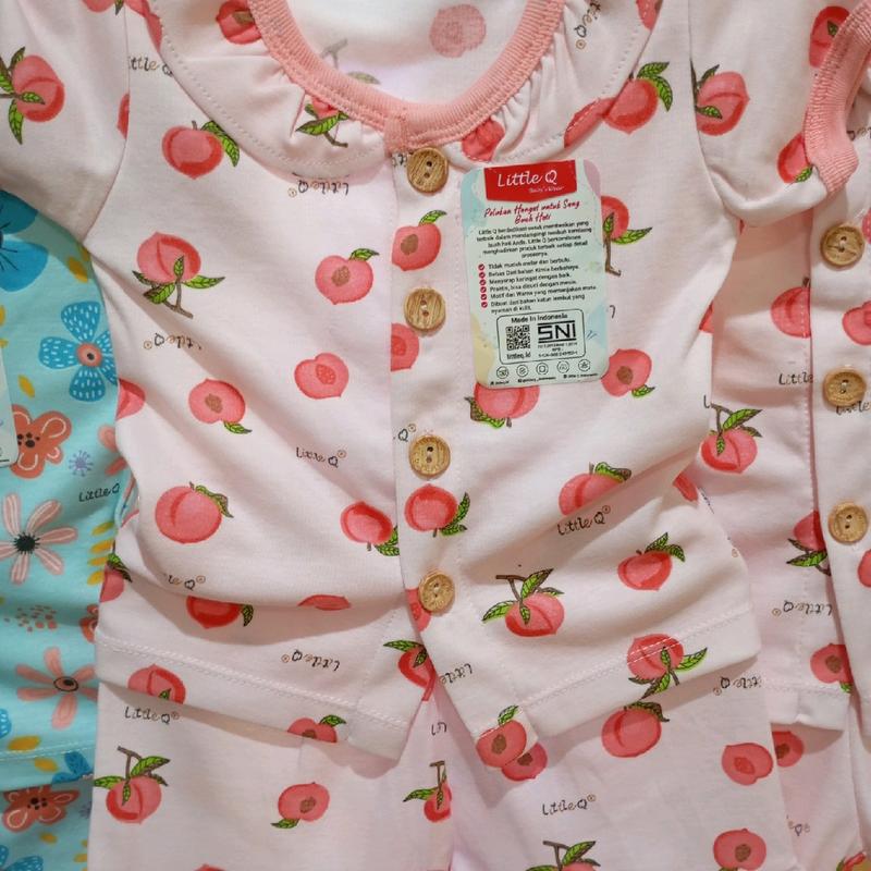 Little Q - BIS Rampel Baju Bayi Pendek Kancing Depan Celana Pendek 6