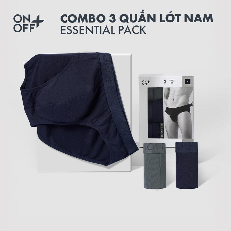 Pack 3 quần lót nam dáng brief Bamboo Plus êm ái lành tính cho da - ONOFF 18UQ25A492