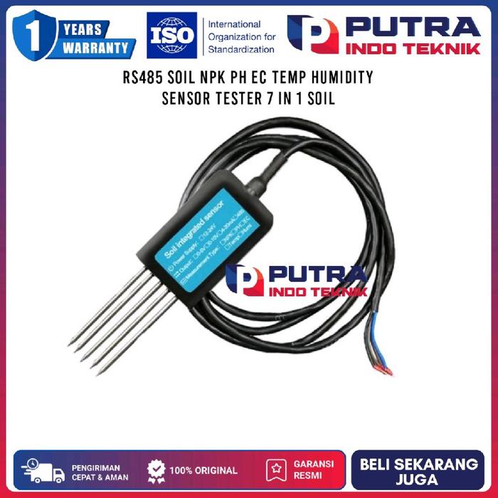 Jual RS485 Soil NPK PH EC Temp humidity Sensor tester 7 in 1 soil ...