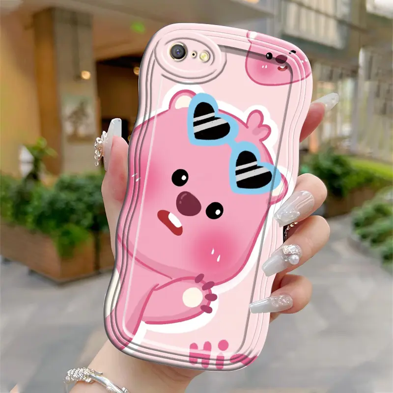 Casing Hp Untuk OPPO A71 A71K Case Pola kartun lucu Casing Silikon Modis Kasing Perbatasan gelombang transparan Softcase Kesing