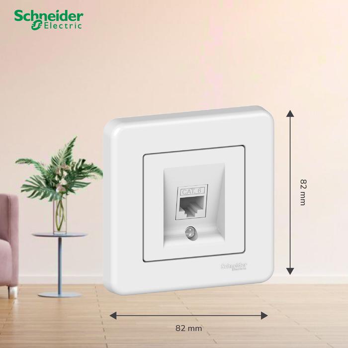 Gambar Schneider Electric Outlet Data Leona RJ45 Cat 6 Single Putih - LNA4700121 dari hokione.id Kota Administrasi Jakarta Barat Tokopedia