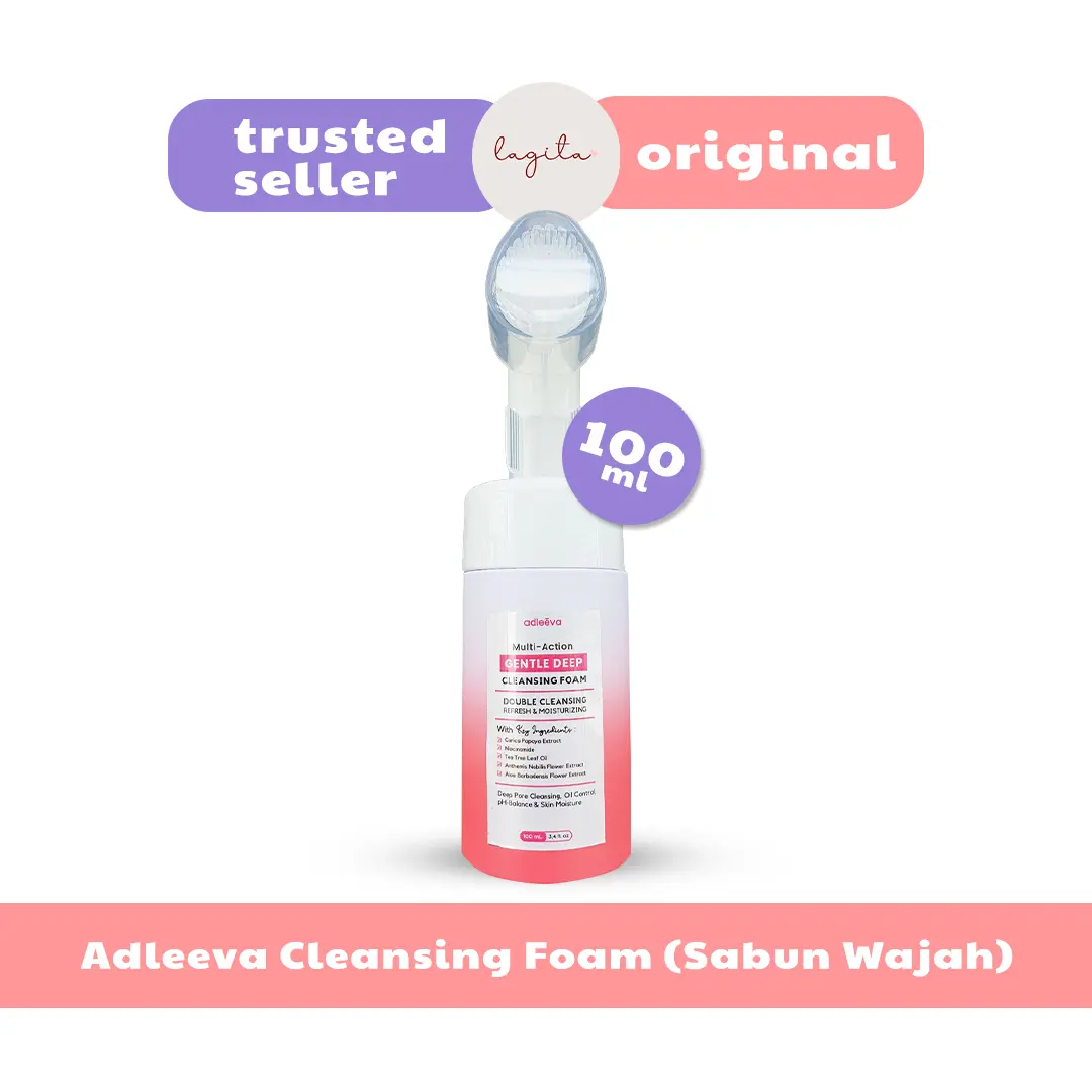 Adleeva Skincare Deep Cleansing Foam Facial Wash Sabun Wajah Membersihkan Muka Kusam 100ml
