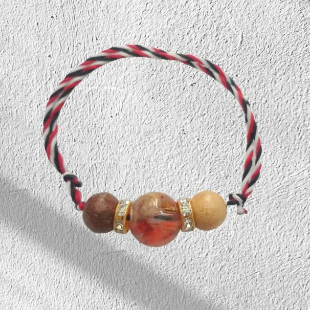 Gelang sawan spancer+manik kayu bidara,kelor,gelang sambetan,gelang tolak bala,bracelet,gelang bayi dan ibu hamil Pria Wanita 4