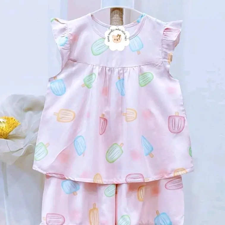 combo 3 bộ bé gái chất vải mền mại thấm hút 8