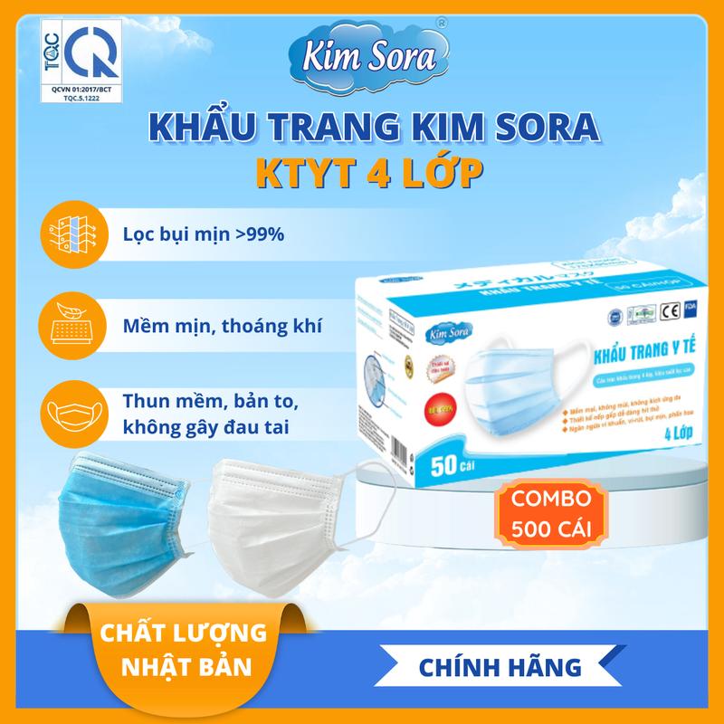 KHẨU TRANG Y TẾ 4 LỚP CAO CẤP-50 cái/hộp