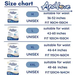 tersedia - andlove popok dewasa tipe celana adult pants all size m/l/xl/xxl satuan 10pcs adult pants kualitas tinggi