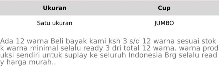 Cuci Gudang Bra (Paket 12 PCS)  BH TERBARU//TANPA KAWAT/BAHAN SANGAT HALUS//BH STIK//MEREK YUNITA. BH UKURAN JUMBO TANPA BUSA//TERBARU DAN TERLARIS AMANAH.