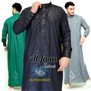 gamis jubah pria dewasa jubah mewah jubah embos jubah alfaan exclusive