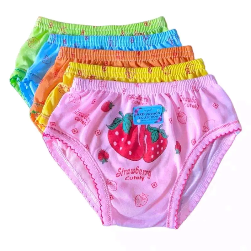 ISI 12 PCS Cd Celana Dalam Anak Perempuan Motif strawberry LUSINAN Grosir/ Cd Anak Perempuan / sempak harian anak / celana dalam anak Termurah Fashion