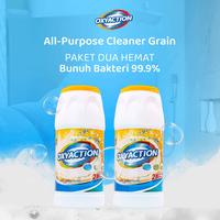 Gambar OXYACTION [DUA HEMAT] All Purpose Cleanaer Grain 350gr Pembersih Serbaguna Peralatan Dapur & Kamar Mandi Ampuh Bunuh 99,9% Virus Bakteri Hilangkan Minyak Bersihkan Kain Sarung - 2 Pcs dari Oxyaction Indonesia Kota Tangerang 1 Tokopedia