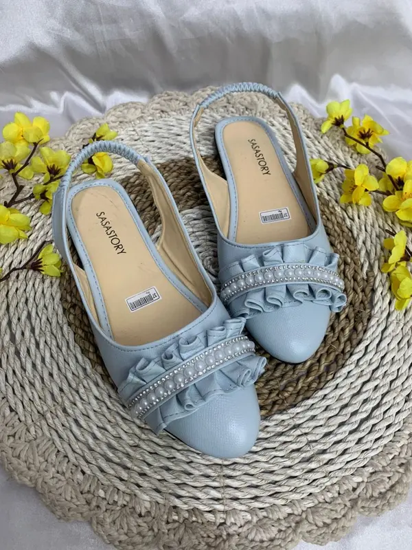 M✉U1 SEPATU SENDAL MUTIARA FLATSHOES COUPLE IBU DAN ANAK PEREMPUAN 3-6 TH N✉FR 2