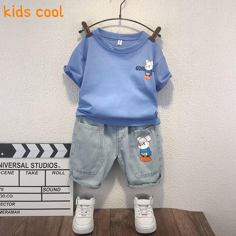 Áo Thun Ngắn Tay Thoáng Khí Cho Trẻ Em Và Bé Trai, Áo In Hình Hoạt Hình Mới, 100% Cotton, Mùa Hè 0