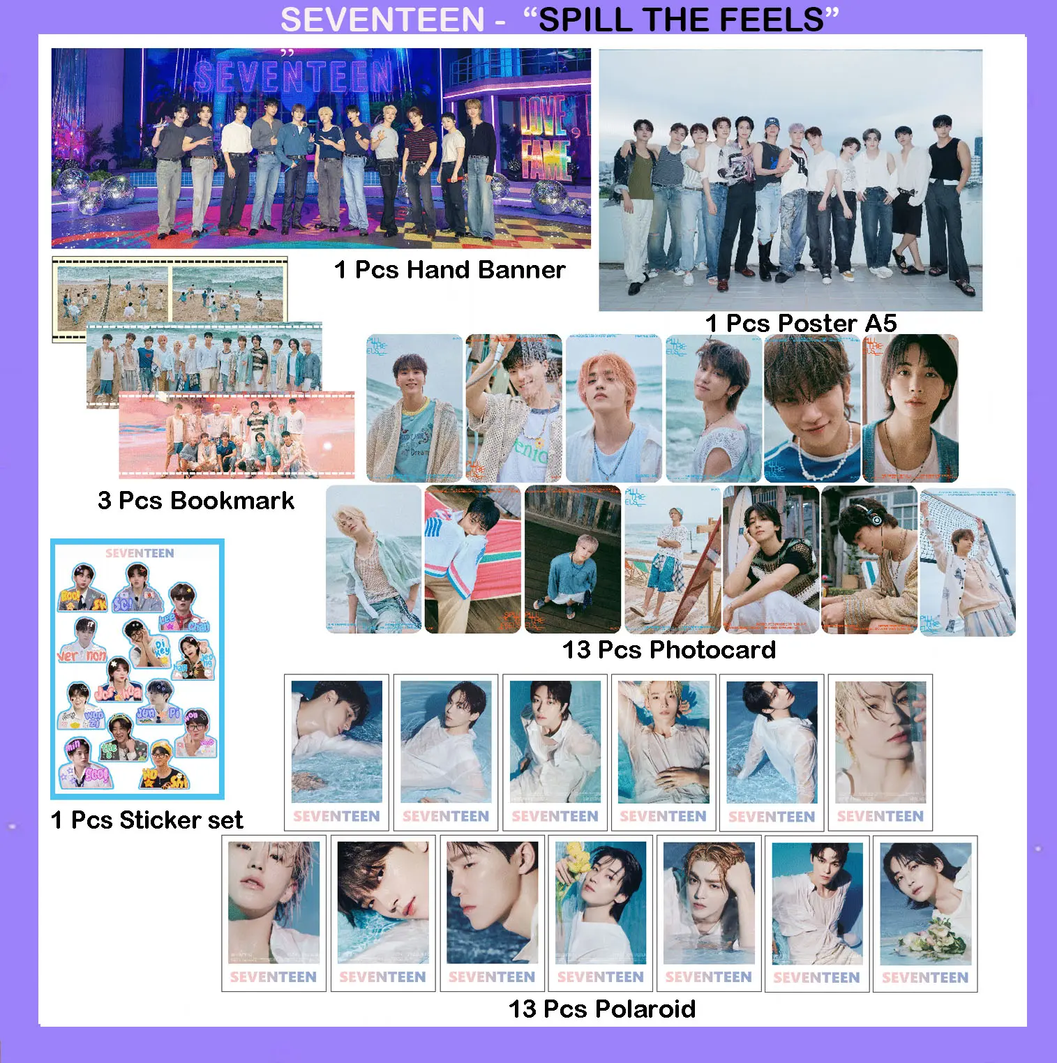paket svt kpop kit svt spill the feel all member