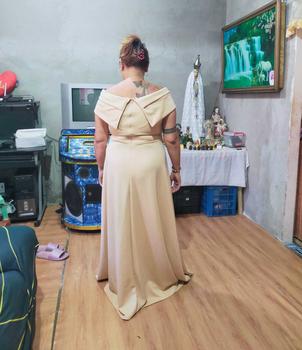 Product Review of Premium long neoprene dress gown prom formal Formal Womenswear Stretchy Zipper from ア**ー 2