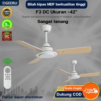 Gambar GARANSI 5 TAHUN! GEERLI Kipas Angin Plafon  42 Inch Putih Doff Premium Baling Motif Kayu, 6 Kecepatan Remote, Motor DC Tembaga Murni, Fungsi Timer & Reverse, Cocok untuk Ruang Tamu, Ruang Makan, Kantor, Apartemen, Resort - 42''  KAYU ASLI dari GREELI Kab. Tangerang 1 Tokopedia