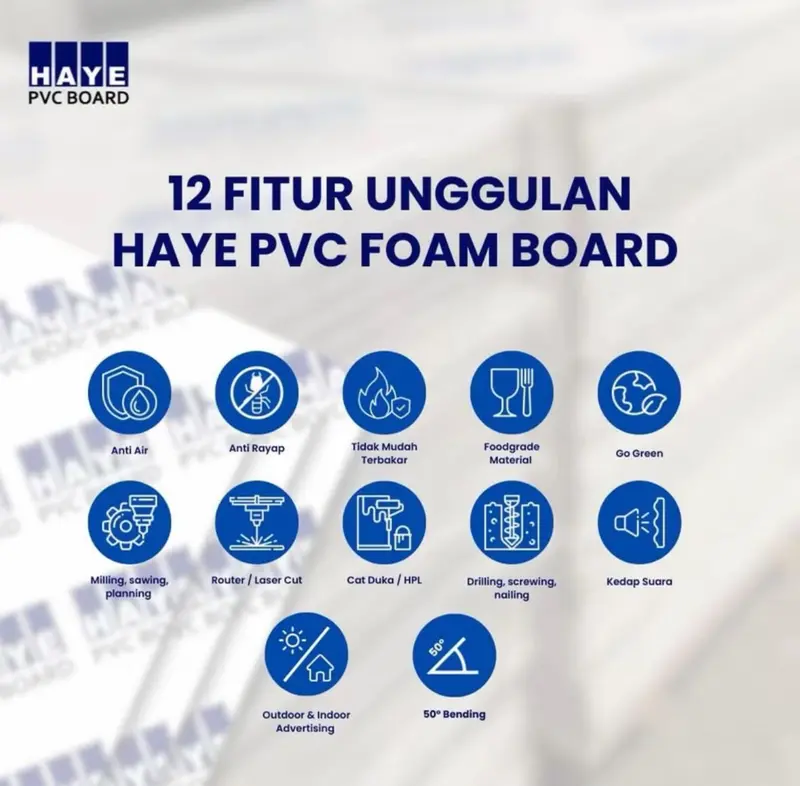 HAYE Pvc Board Potongan 40 x 60 5mm Pvc Foam Board Furniture aestetic anti rayap 1