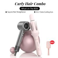 Gambar SAYOMI XN-399-1 4 in1 Auto Curler + high speed hairdryer C907A(1300w)/HD-01(650w) - C-970A PINK + XN-399-1  dari SAYOMI Indonesia Kota Administrasi Jakarta Pusat 4 Tokopedia